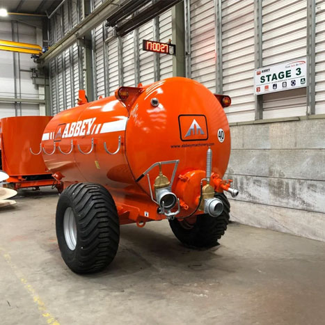 Abbey Machinery Super Sprung Drawbar Tanker rear view