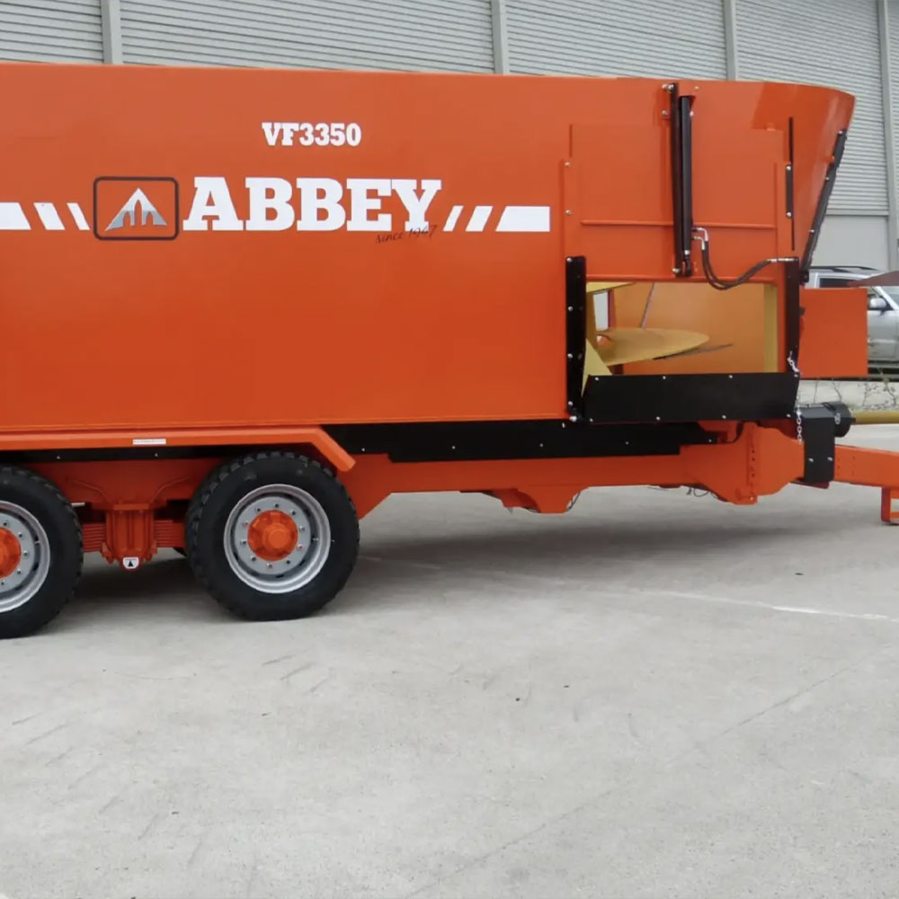 Abbey Machinery Tri-Auger Diet Feeder overhead view