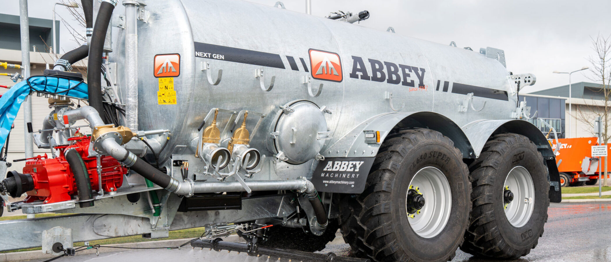 Abbey Machinery Galvanised RoadWashing Industrial Tanker Dust Suppression