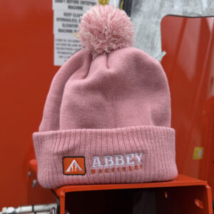 Pink Beanie Hat with Ball