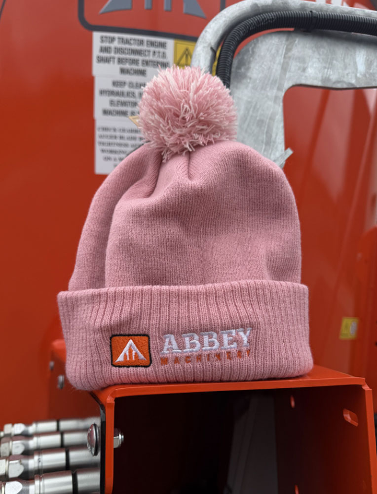 Pink Beanie Hat with Ball