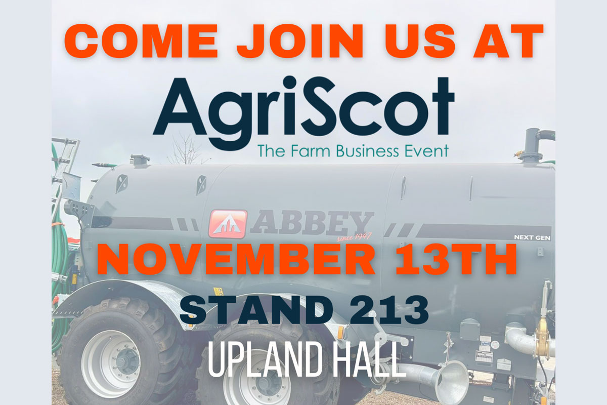 Abbey Machinery Exhibiting at AgriScot 2024 – Stand 213